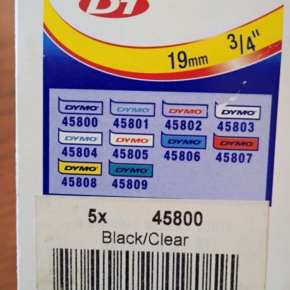 Dymo Label Cassettes 19mm 3/4" - Picture 2 of 3